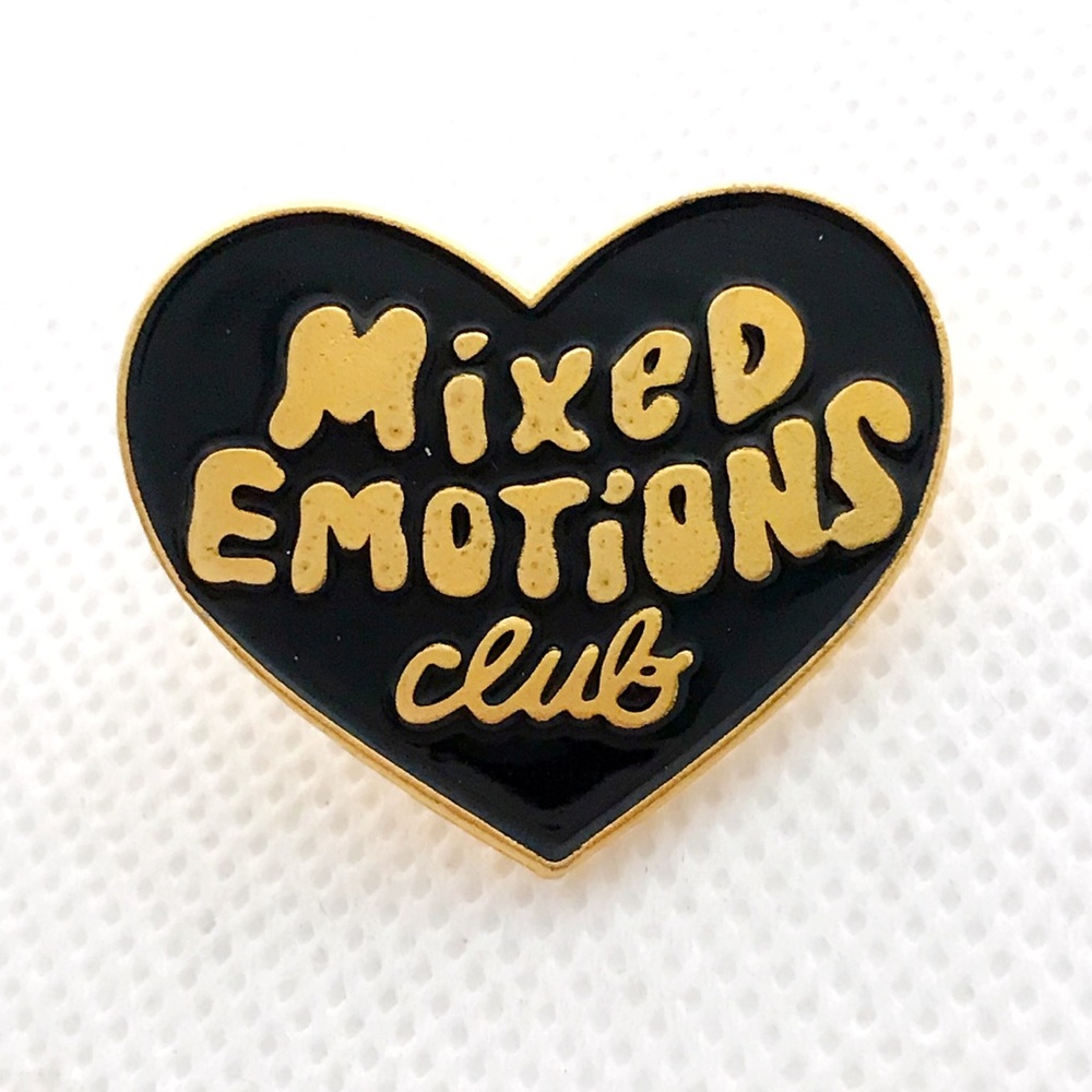gold mixed emotions pin